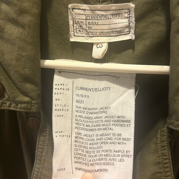Current Elliott Olive Green Jacket - Picture 3 of 3